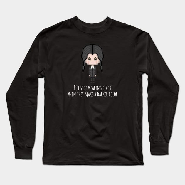 Wednesday Addams Long Sleeve T-Shirt by TheBanannaTheory